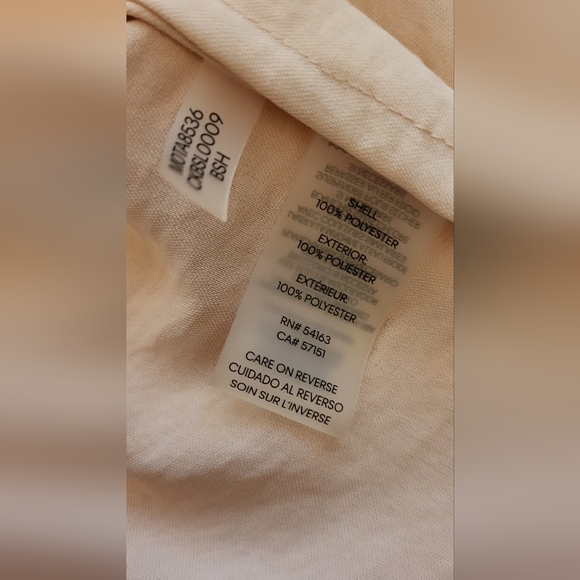 Calvin Klein beige/tan tie front blouse size Large - Picture 6 of 6